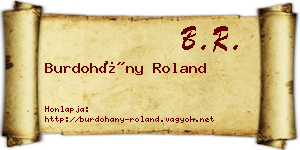 Burdohány Roland névjegykártya